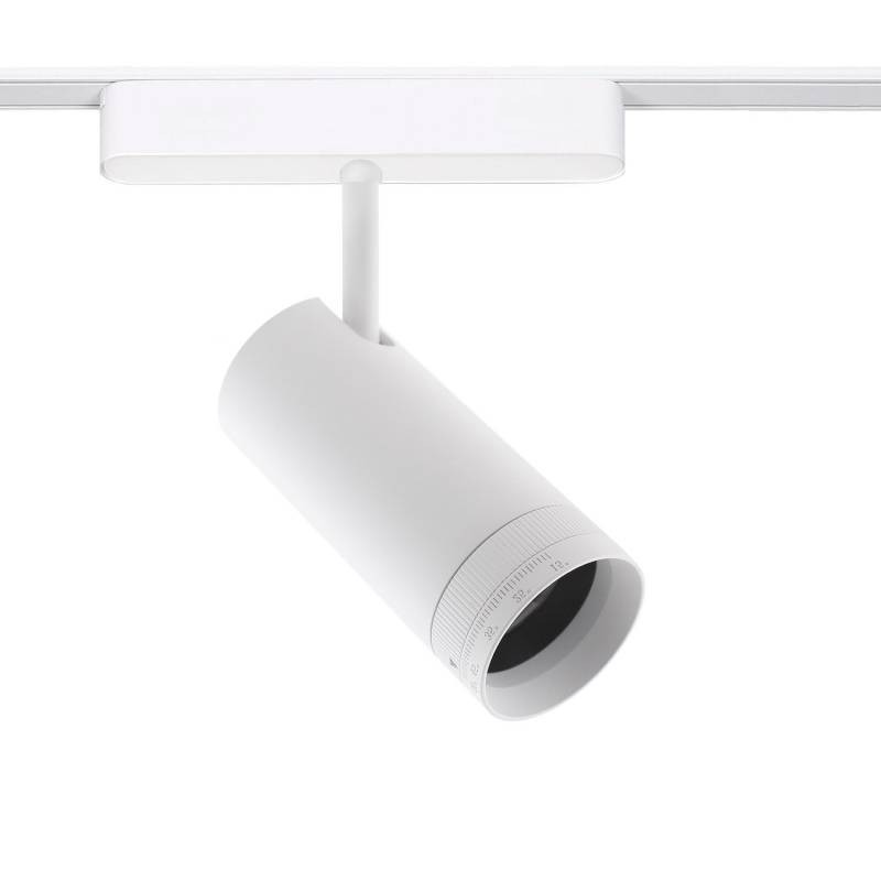 Foco carril SPOT SLIM 48V, 12W, 10-55º ajustable, blanco
