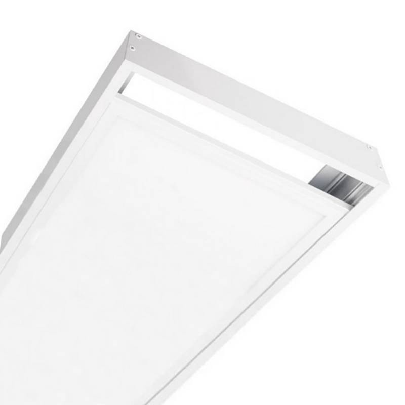 Kit marco Blanco para instalar Panel Led 30x120cm en superficie, Altura 68mm