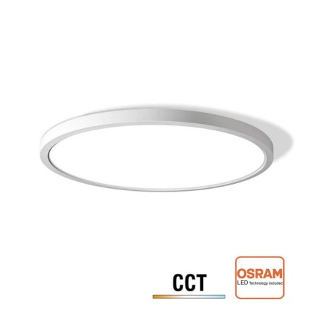 Plafón / Downlight Led MOON KRAMFOR 24-28-32W, Ø383mm, CCT + Night Light, blanco