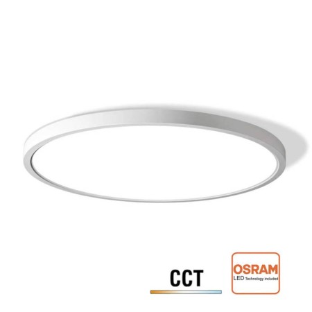 Plafón / Downlight Led MOON KRAMFOR 32-36-40W chip OSRAM, Ø483mm, CCT + Night Light, blanco