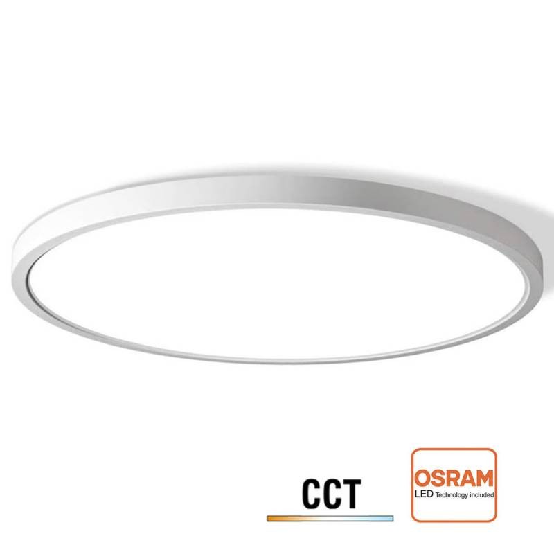 Plafón / Downlight Led MOON KRAMFOR 40-44-48W chip OSRAM, Ø583mm, CCT + Night Light, blanco