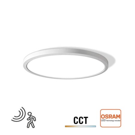 Plafón / Downlight Led MOON KRAMFOR 16-20-24W chip OSRAM, Ø283mm, CCT + Sensor movimiento