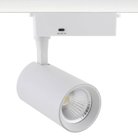 Foco carril Monofásico IOS Bridgelux, 30W, blanco, 48º, CCT