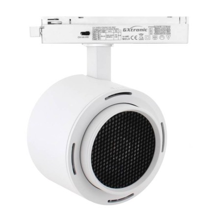 Foco carril Monofásico ROMA, 40W-34W, blanco, regulable 24º-60º, UGR13, CCT