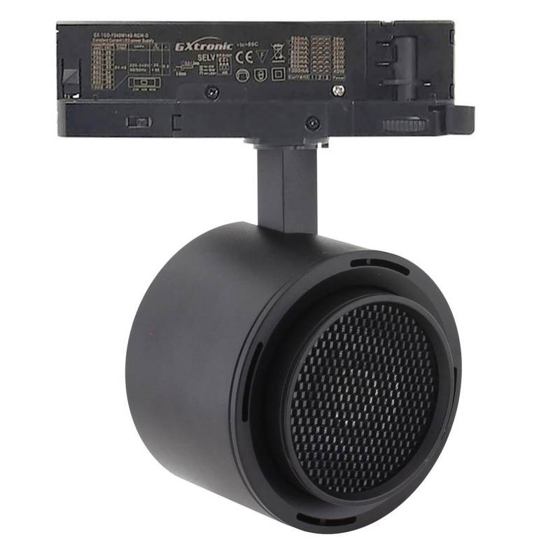 Foco carril Trifásico ROMA, 40W-26W, negro, regulable 24º-60º, UGR13, CCT