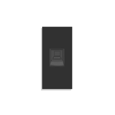 Conector Red RJ45, CAT 6 KOOB, negro
