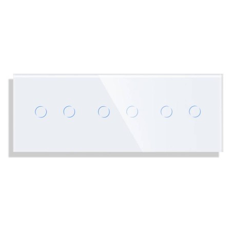 Frontal cristal blanco KOOB 6 botones, 3 Módulos