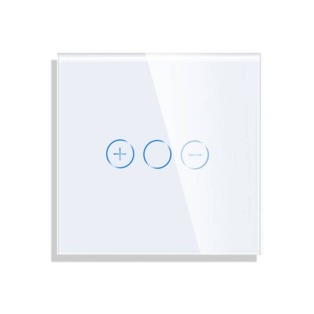 Frontal cristal blanco KOOB dimmer, 1 Módulo