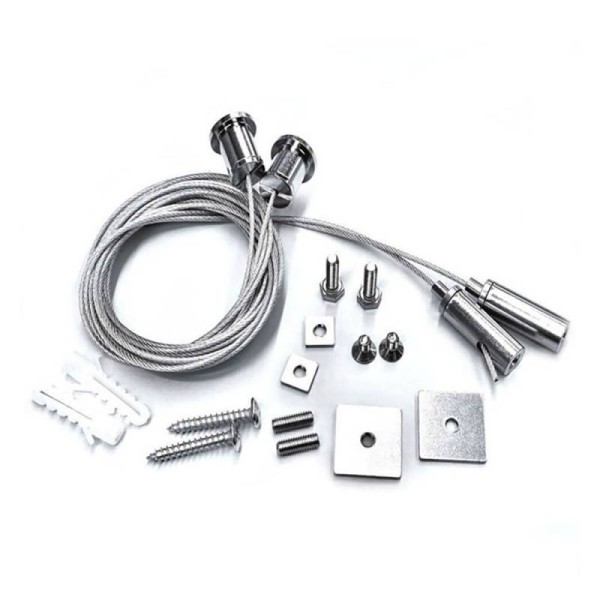 Set de 2 cables de suspensión 2m para perfiles y carriles