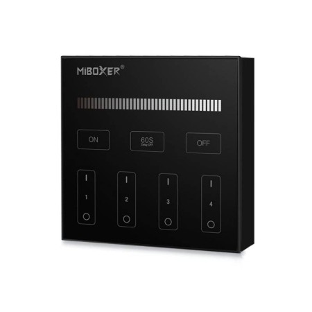 Mando 4 zonas MONO táctil B1, negro