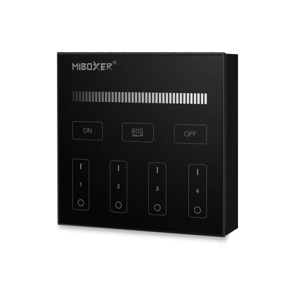 Mando 4 zonas MONO táctil B1, negro