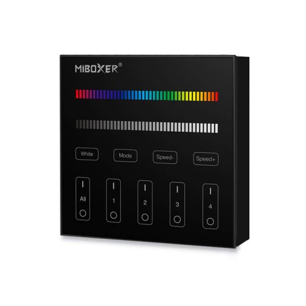 Mando 4 zonas RGB/RGBW táctil B3, negro