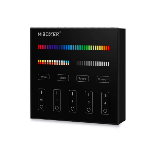 Mando 4 zonas RGB+CCT táctil B4, negro