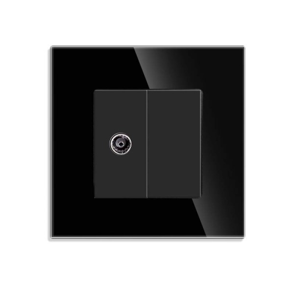 Conector TV, KOOB frontal negro cristal