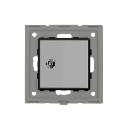 Conector TV + tapa gris