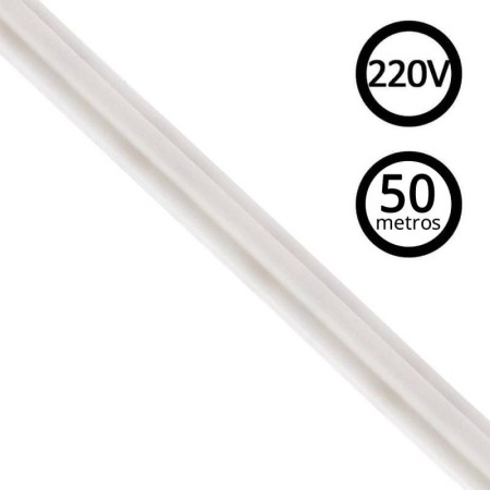 Tira LED 220V Slim COB, 288Led/m, 12W/m, Triac regulable, corte 5cm, carrete 50 metros. Silicona