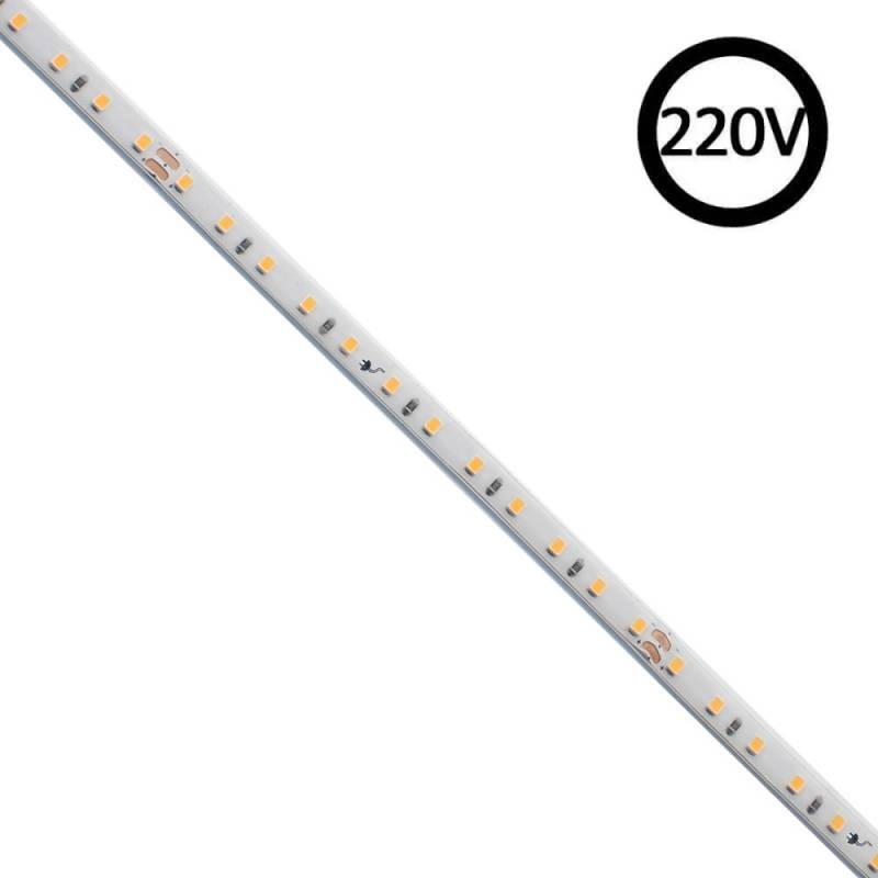 Tira LED 220V Super Slim SMD2835, 120Led/m, 8W/m, Triac regulable, corte 10cm, 1 metro, Silicona