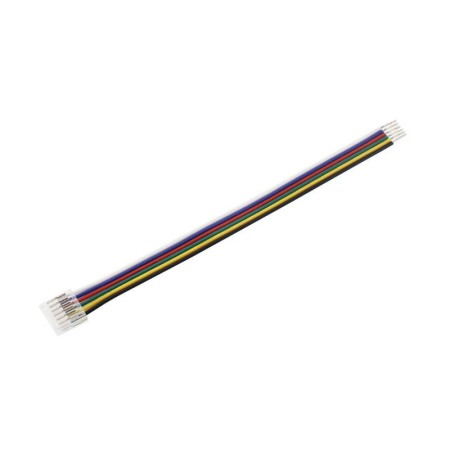 Conector Transparente con cable 14cm para tiras led RGB+CCT, PCB 12mm