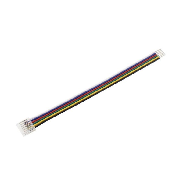 Conector Transparente con cable 14cm para tiras led RGB+CCT, PCB 12mm