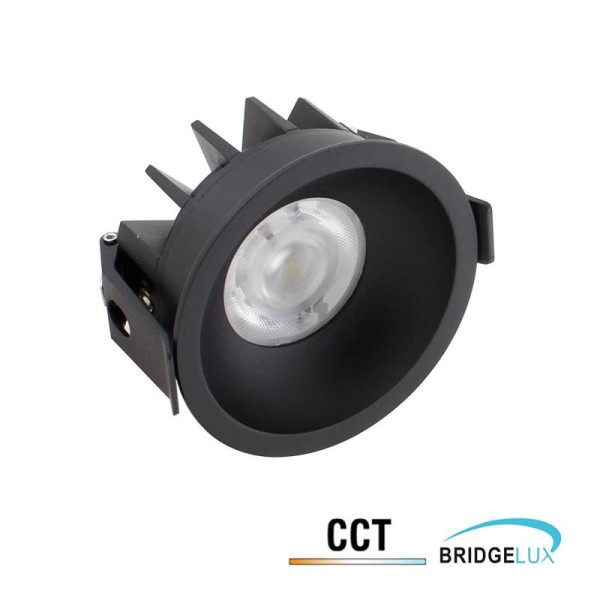 Downlight Led LUCERNA BRIDGELUX Chip, 12W, UGR 19, 36º, 3CCT, negro