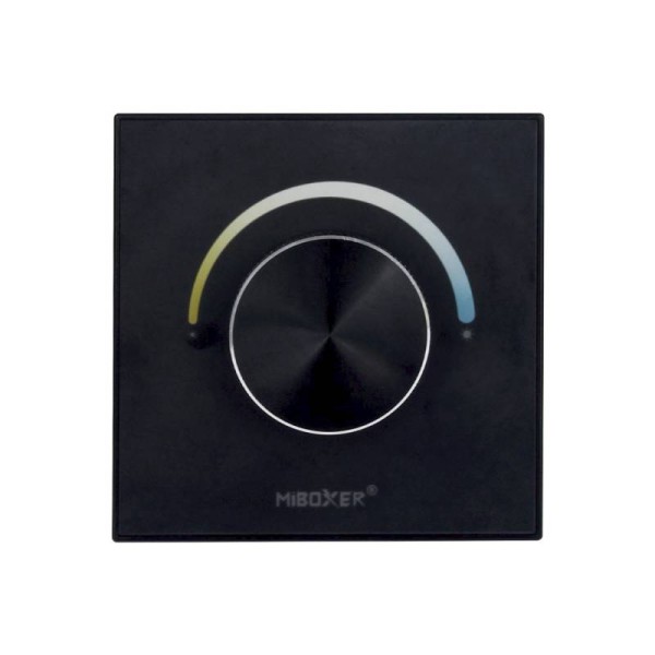 Controlador MONO/CCT empotrable con rueda giratoria, negro