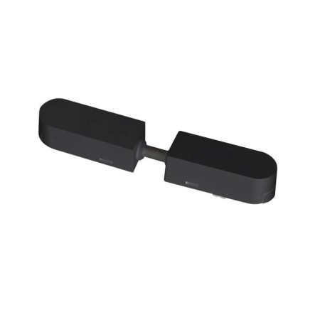Conector doble 130mm Carril SLIM 48V, negro