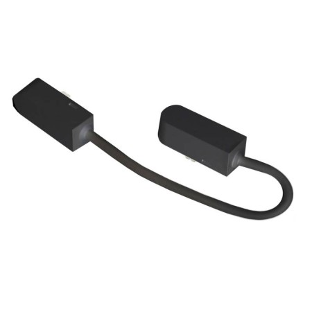 Conector doble 300mm Carril SLIM 48V, negro