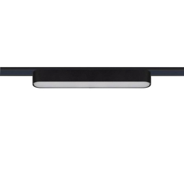 Foco carril SNOW SLIM 252mm 48V, 12W, 90º, negro
