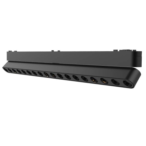 Foco carril SNOW SLIM 378mm Basculante 48V, 18W, 24º, negro