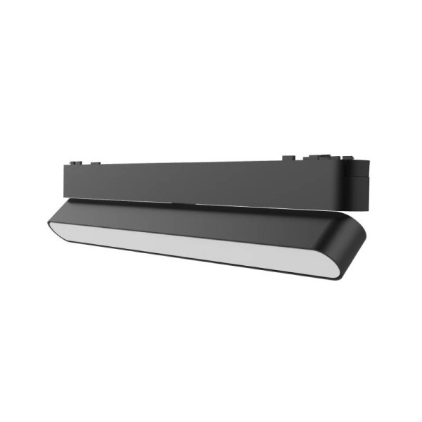 Foco carril SNOW SLIM 252mm Basculante 48V, 12W, 90º, negro
