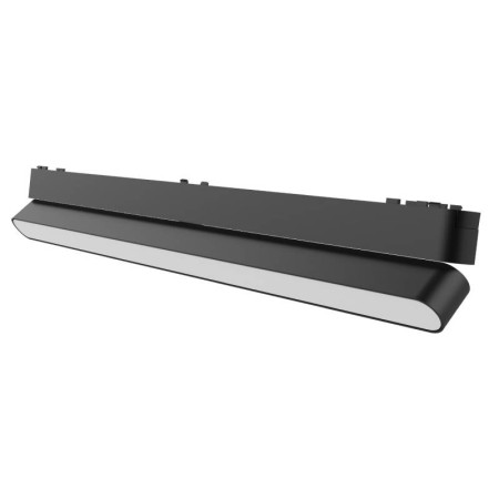 Foco carril SNOW SLIM 378mm Basculante 48V, 18W, 90º, negro