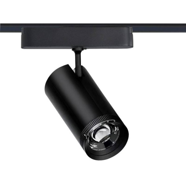 Foco carril SPOT SLIM 48V, 18W, 10-55º ajustable, negro