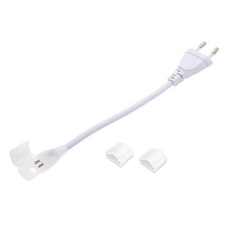 Kit Conector EU Plug tira LED 220V SMD2835 DUAL + Tapas