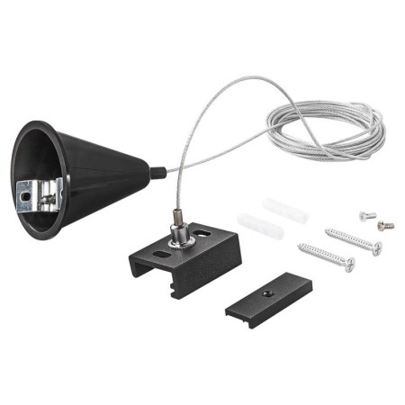 Colgante para carril trifásico, 2m, negro