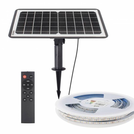 Kit Solar de Tira Led 3.2V-12AH, 180º, IP65, 10 metros