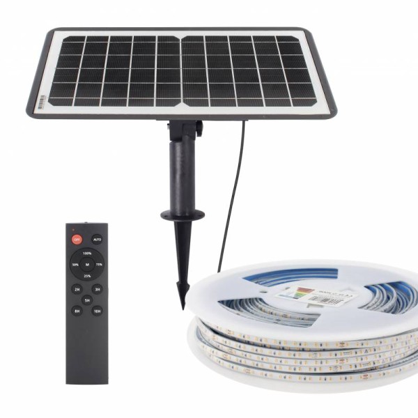 Kit Solar de Tira Led 3.2V-12AH, 180º, IP65, 20 metros