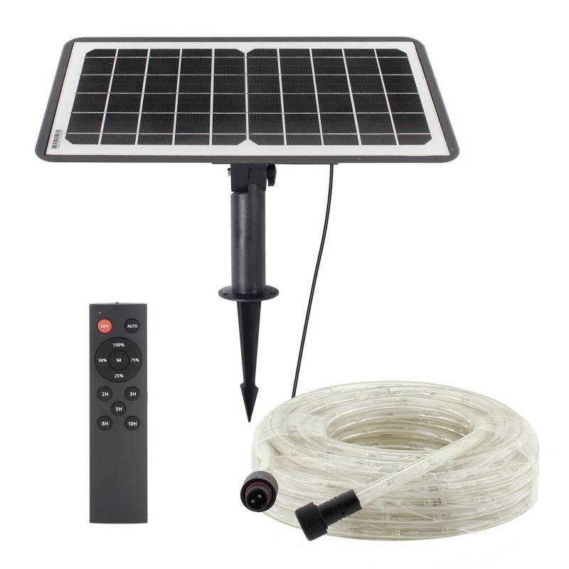 Kit Solar de Tira Led 3.2V-12AH, 360º, IP65, 10 metros