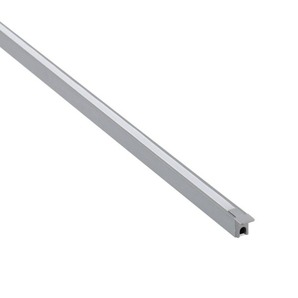 KIT - Perfil DOD con cubierta de silicona para tiras LED, 1 metro, gris