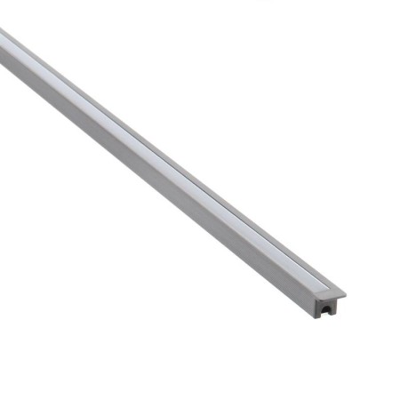 KIT - Perfil XIZOR con cubierta de silicona para tiras LED, 2 metros, gris