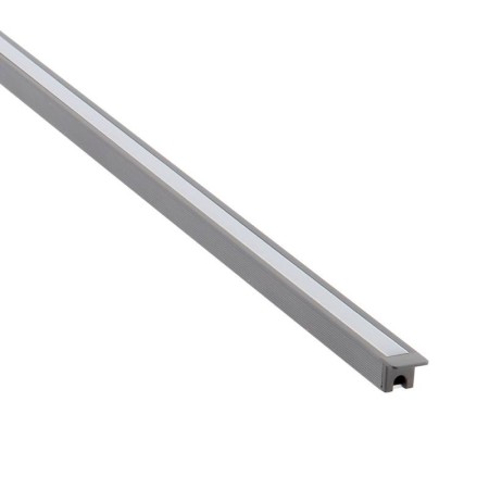 KIT - Perfil KYLO con cubierta de silicona para tiras LED, 1 metro, gris