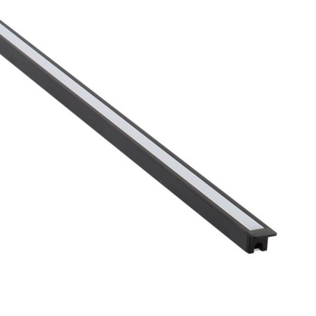KIT - Perfil KYLO con cubierta de silicona para tiras LED, 2 metros, negro