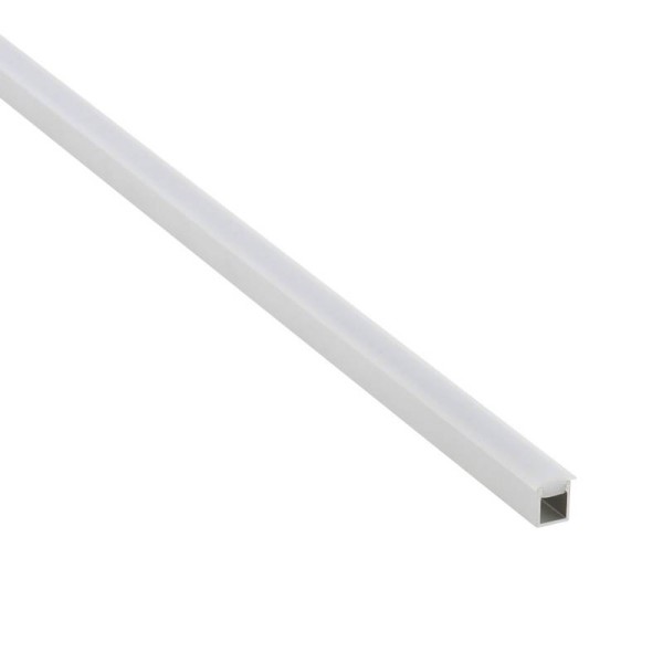 KIT - Perfil RETO con cubierta de silicona para tiras LED, 1 metro, silver