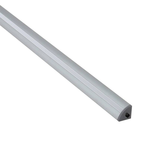 KIT - Perfil TORRA con cubierta de silicona para tiras LED, 1 metro, gris