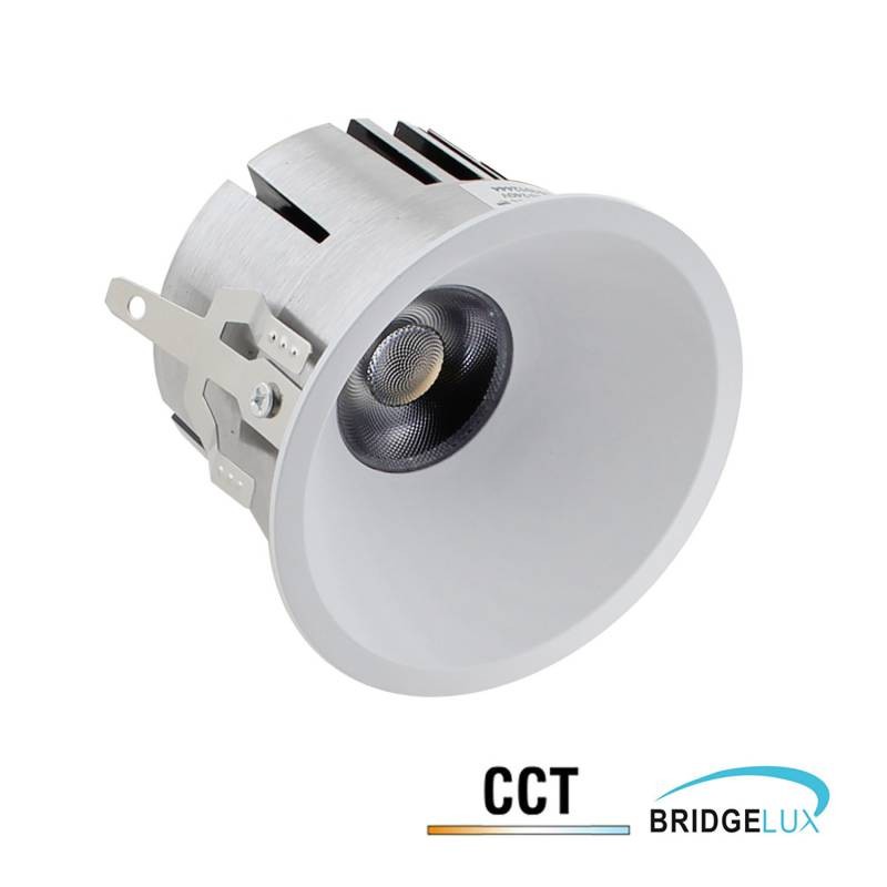 Downlight Led MOOK BRIDGELUX Chip, 12W, UGR 19, 24º, 3CCT, blanco