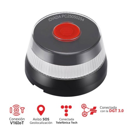 Baliza señalización de emergencia V16 con geolocalización 3.0 y Homologada DGT - IDIADA PC25050254