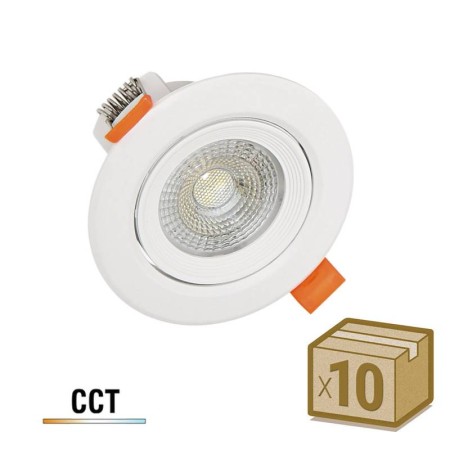 Pack 10 x Downlight Led DTAK, 7W, 3CCT