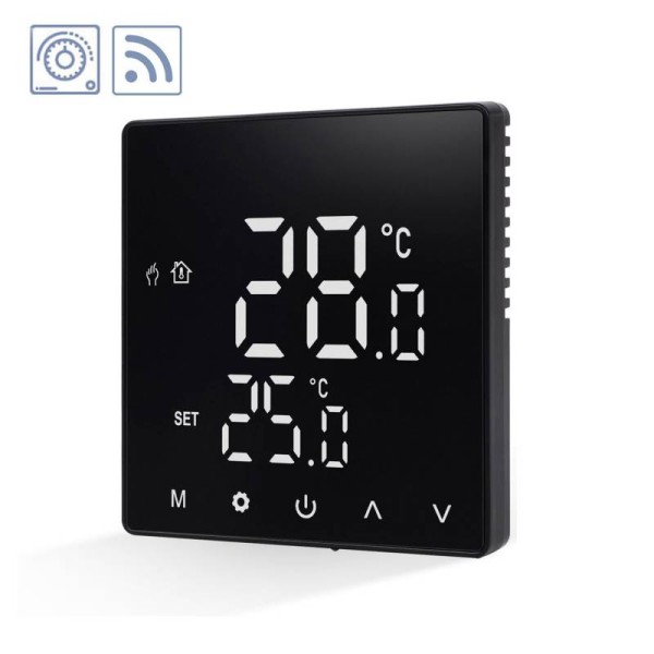 Termostato digital WiFi + ZigBee KOOB negro