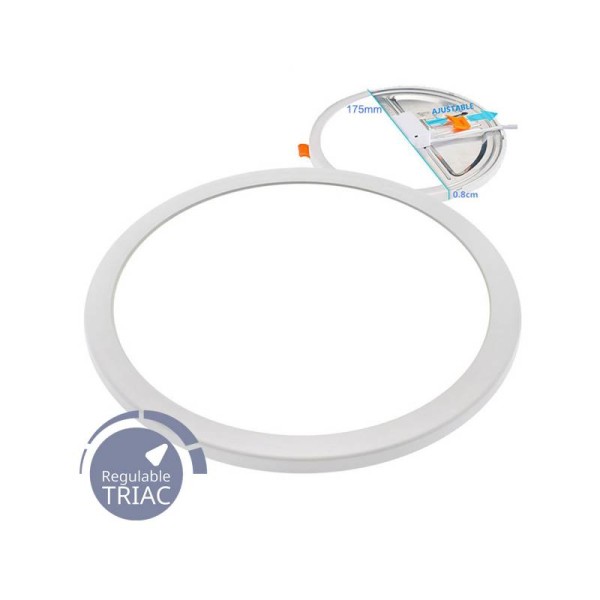 Downlight / Plafón Led KRAMFOR EPISTAR 15W Ajustable, Triac regulable