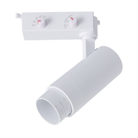 Foco carril Monofásico PIKE RAIL LED 7-9-12-15-20W, 3CCT, 15º-60º, blanco