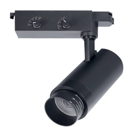 Foco carril Monofásico PIKE RAIL LED 15-20-25-30-35W, 3CCT, 15º-60º, negro